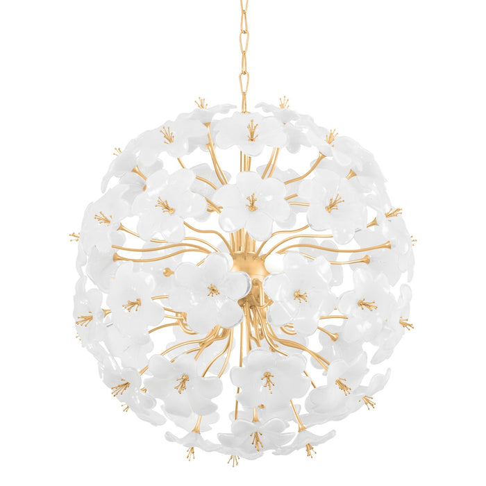 Corbett Lighting 367-33-GL Eight Light Chandelier, Gold Leaf