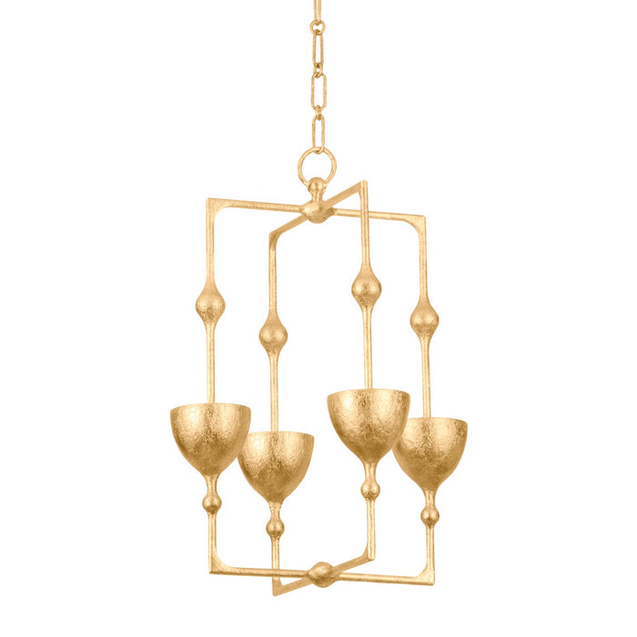 Corbett Lighting 368-16-VGL LED Lantern, Vintage Gold Leaf