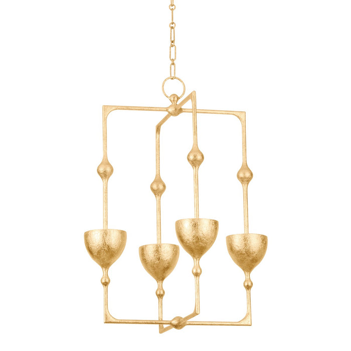 Corbett Lighting 368-22-VGL LED Lantern, Vintage Gold Leaf