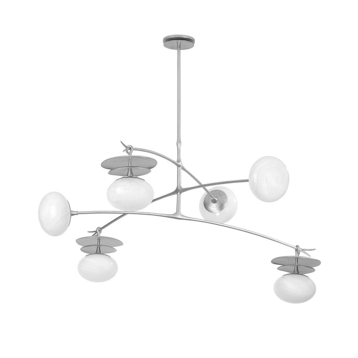Corbett Lighting 451-57-VGL Six Light Pendant, Vintage Gold Leaf