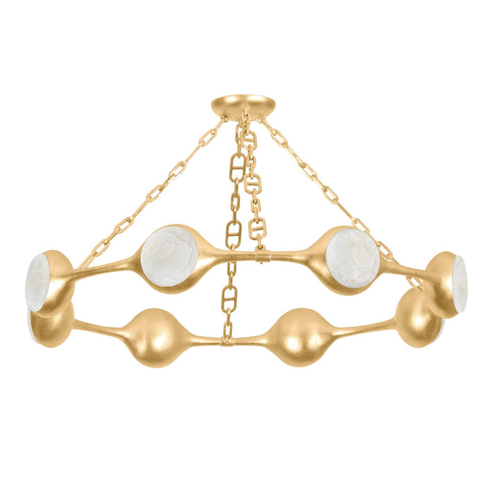 Corbett Lighting 465-40-VGL LED Chandelier, Vintage Gold Leaf