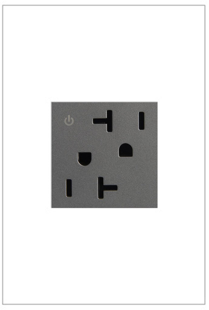 Legrand ARCD202M10 Dual Controlled Outlet, Magnesium
