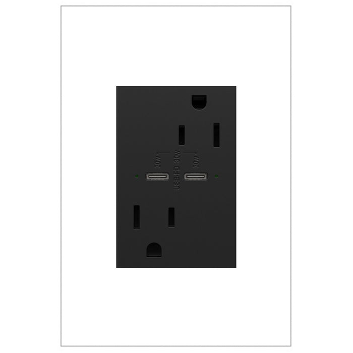 Legrand ARTRUSB15PD30G4 Ultra-Fast Plus Power Delivery USB Type-C/C Outlet, Graphite