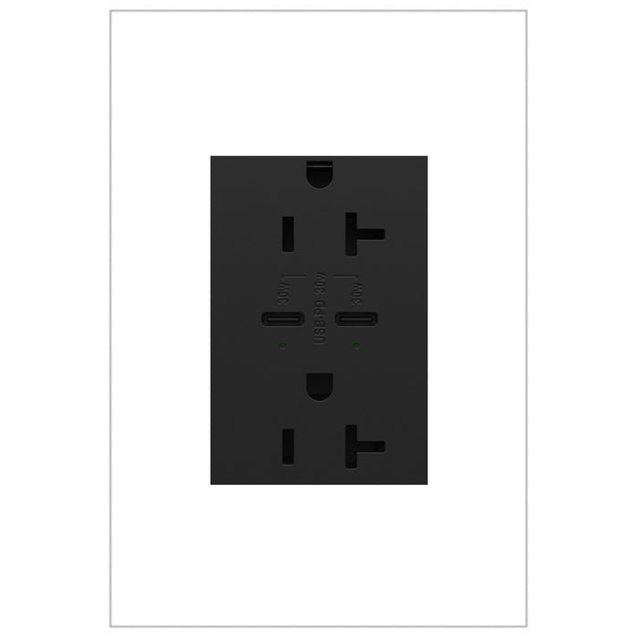 Legrand ARTRUSB20PD30G4 Ultra-Fast Plus Power Delivery USB Type-C/C Outlet, Graphite