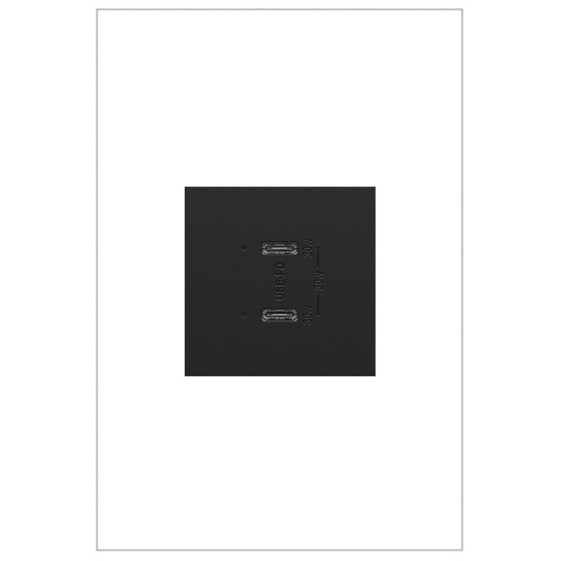 Legrand ARUSB30PDG4 Plus Power Delivery USB Type-C/C Outlet Module, Graphite
