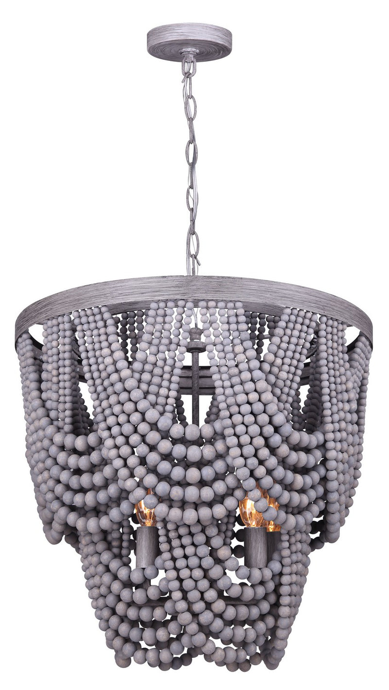 Canarm ICH1033A05BGY18 Five Light Chandelier, Gray