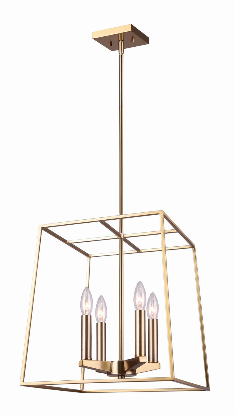 Canarm ICH1034A04GD14 Four Light Chandelier, Gold