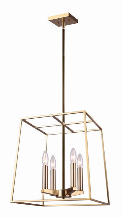 Canarm ICH1034A04GD14 Four Light Chandelier, Gold