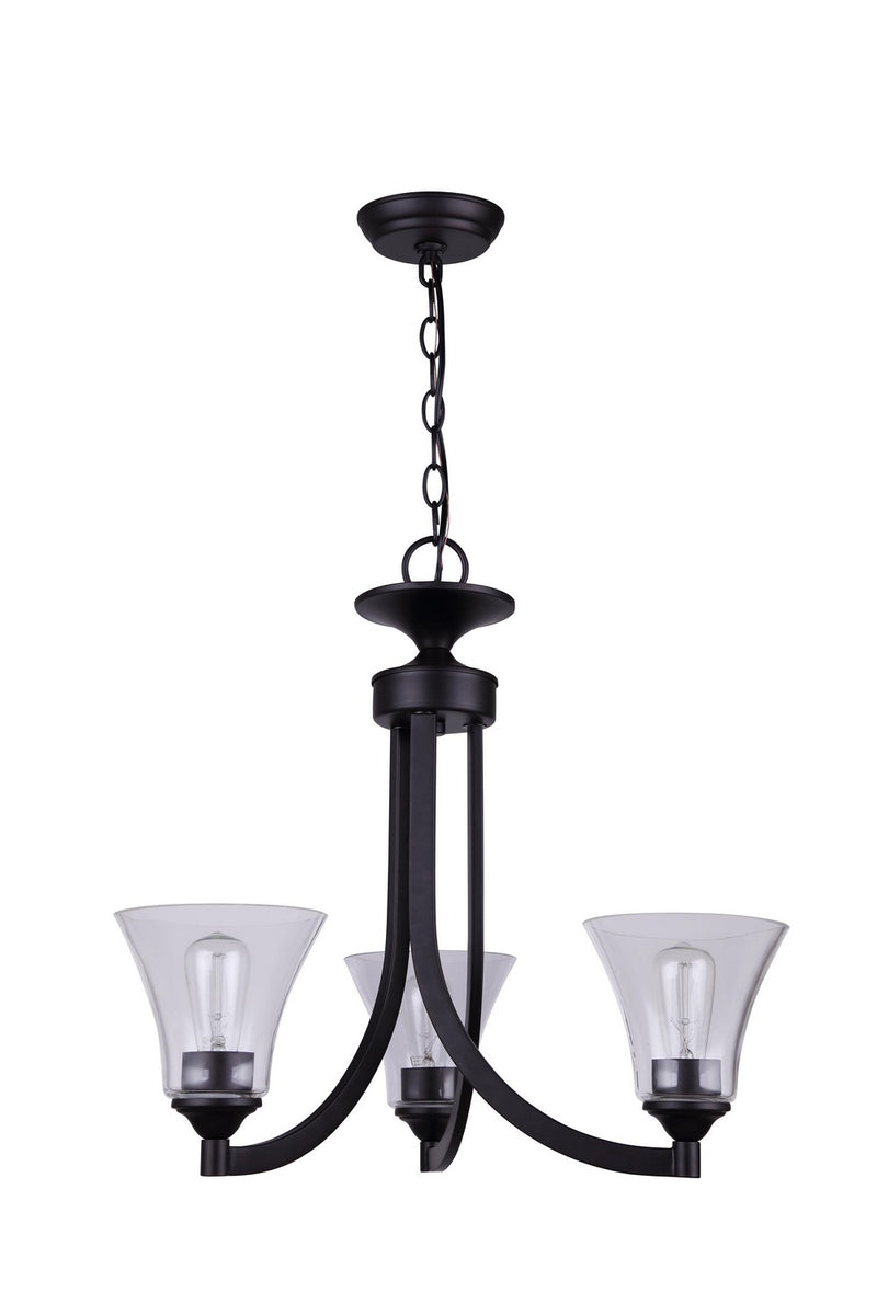 Canarm ICH587A03ORB-RG Three Light Chandelier, Oil Rubbed Bronze