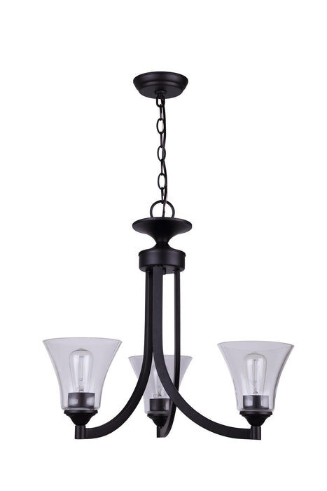 Canarm ICH587A03ORB-RG Three Light Chandelier, Oil Rubbed Bronze