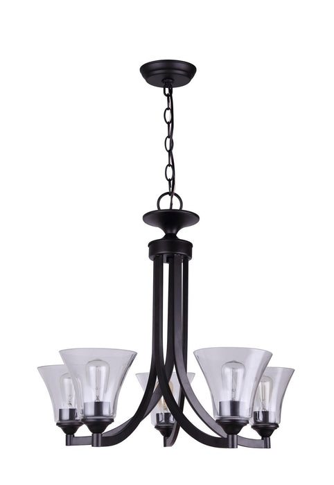 Canarm ICH587A05ORB-RG Five Light Chandelier, Oil Rubbed Bronze