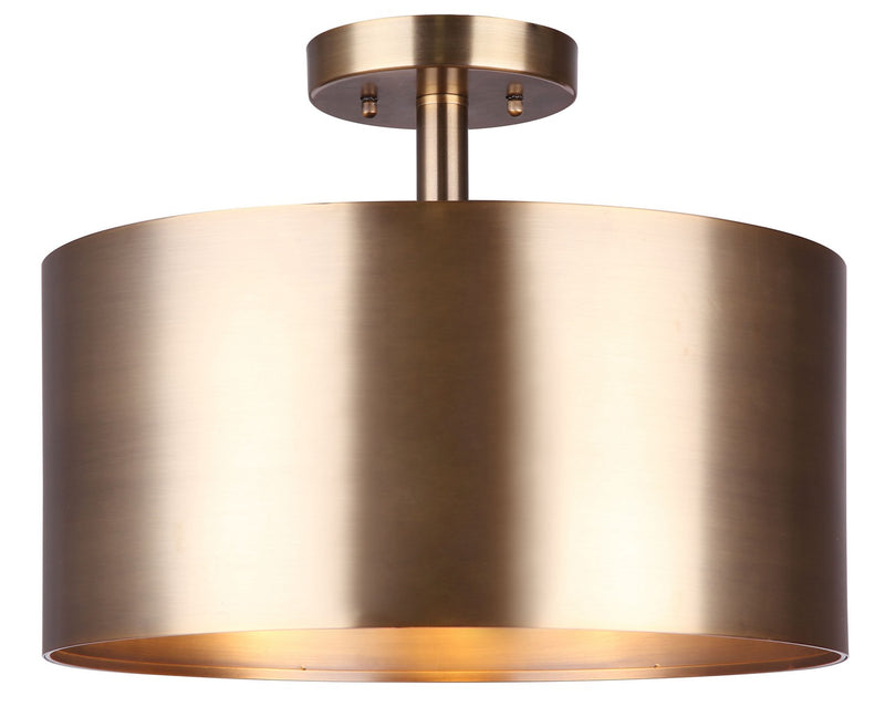 Canarm ISF669B03GD Three Light Semi-Flush Mount, Gold
