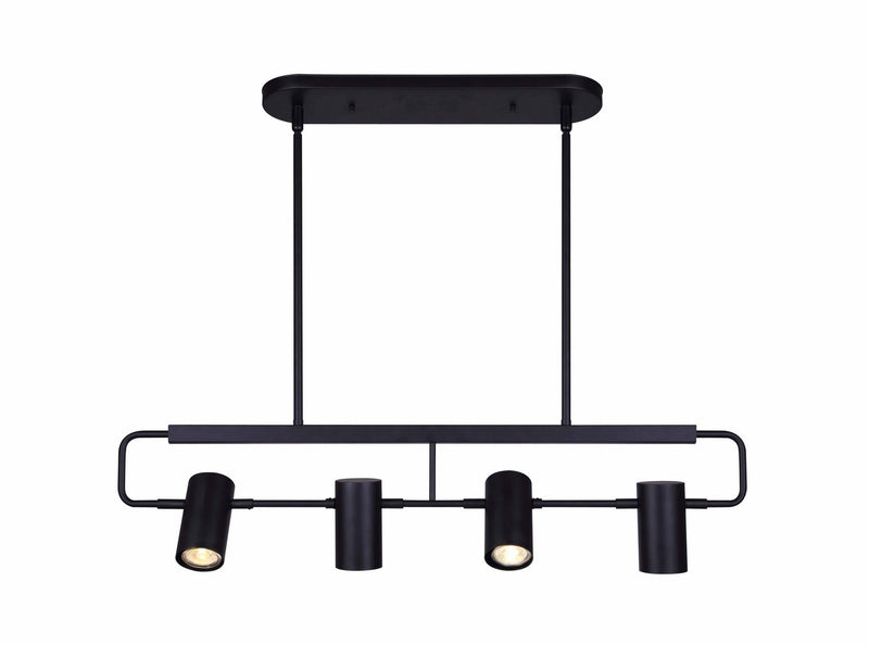 Canarm IST697B04BK10 Four Light Track Lighting, Black