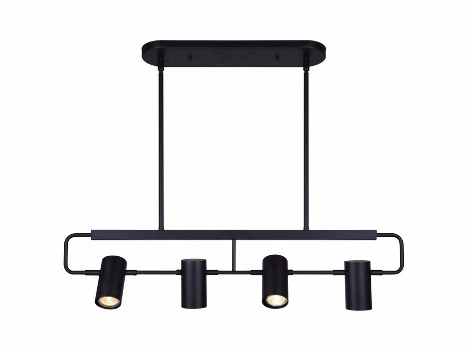 Canarm IST697B04BK10 Four Light Track Lighting, Black