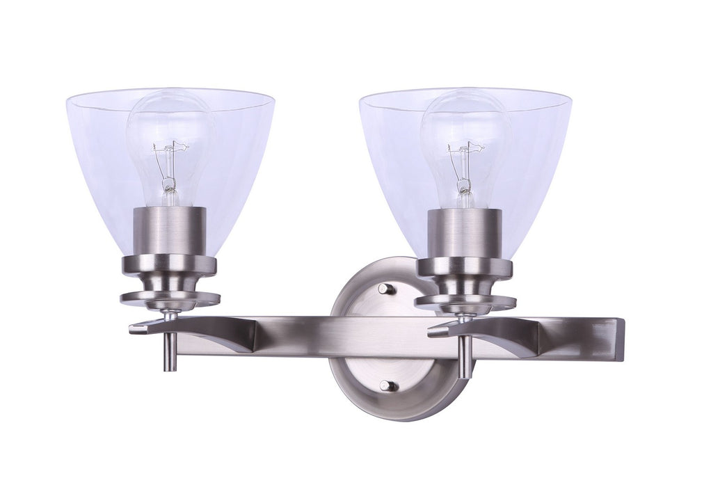 Canarm IVL256A02BN-RG Two Light Vanity, Brushed Nickel