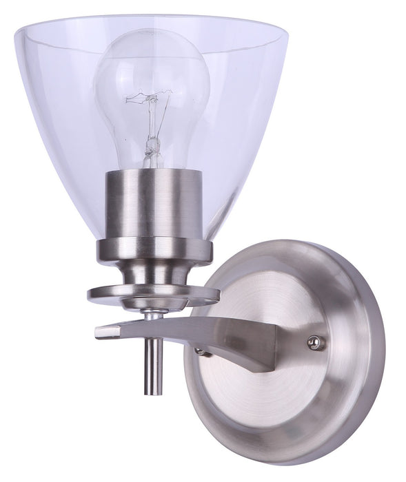 Canarm IWF256A01BN-RG One Light Wall Sconce, Brushed Nickel
