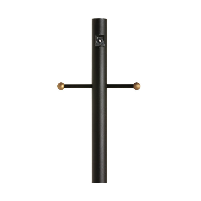 Generation Lighting 8114-12 Post with Ladder Rest and Photo Cell, Black