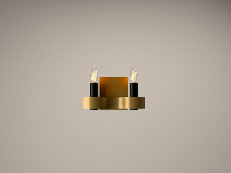 Accord Lighting 4203.49 Two Light Wall Lamp, Organic Gold