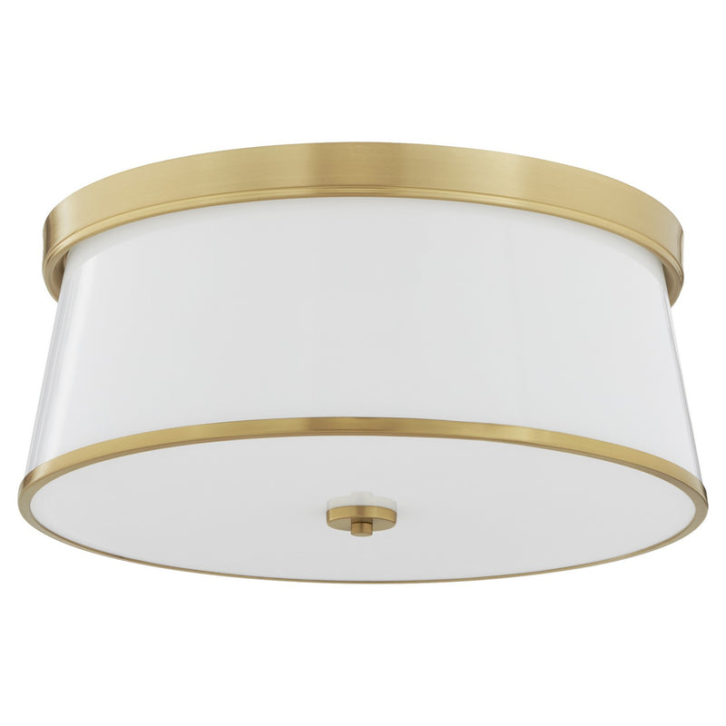 Quorum 3203-20-80 Four Light Ceiling Mount, Aged Brass