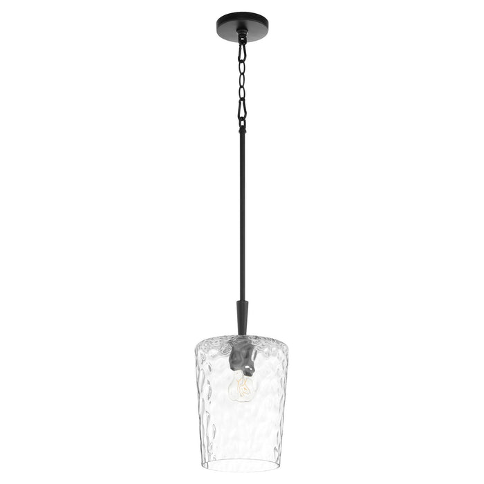 Quorum 3204-59 One Light Pendant, Matte Black