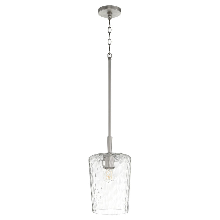 Quorum 3204-65 One Light Pendant, Satin Nickel
