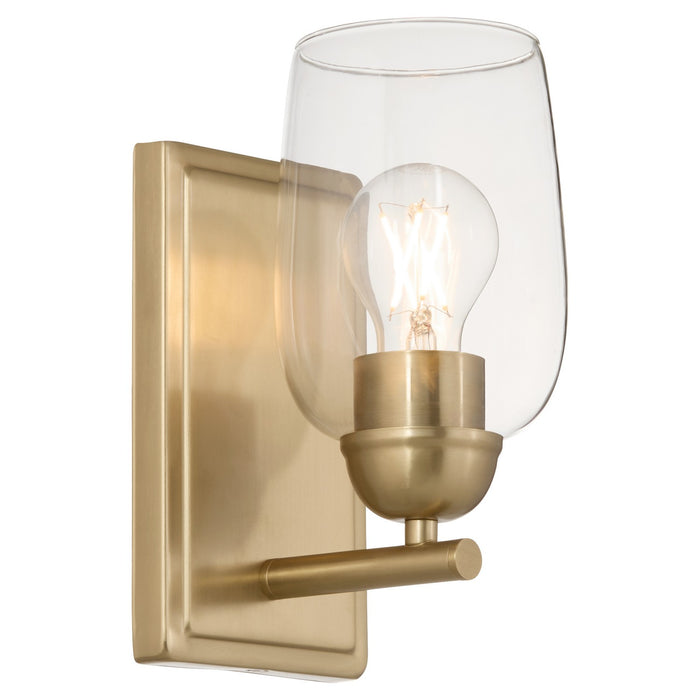 Quorum 5112-1-80 One Light Wall Mount, Aged Brass
