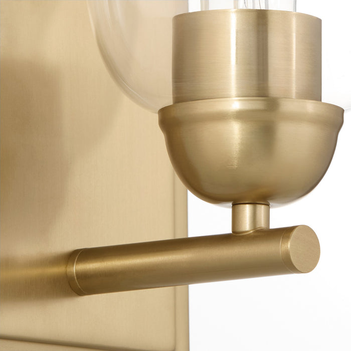 Quorum 5112-1-80 One Light Wall Mount, Aged Brass