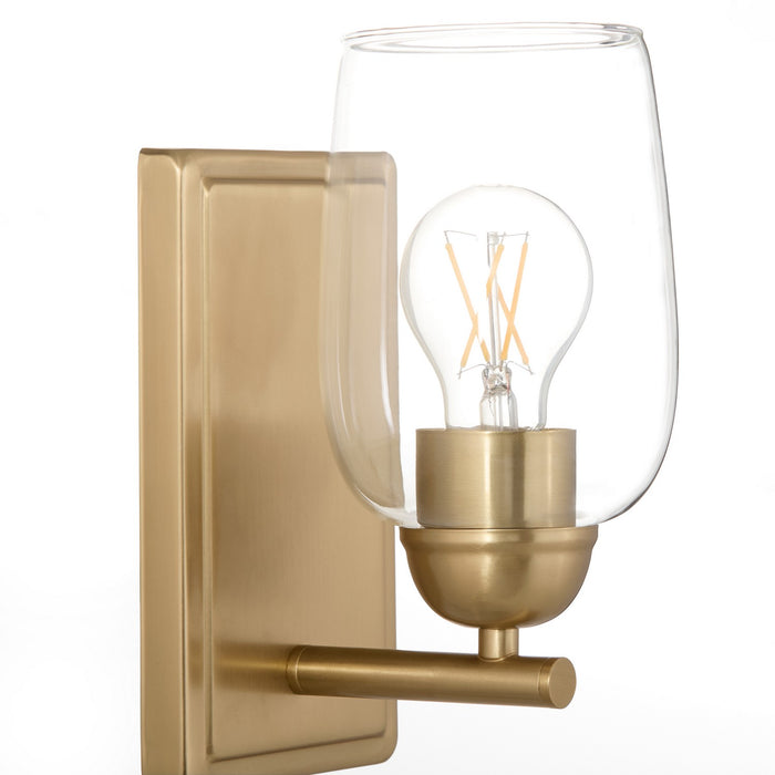 Quorum 5112-1-80 One Light Wall Mount, Aged Brass