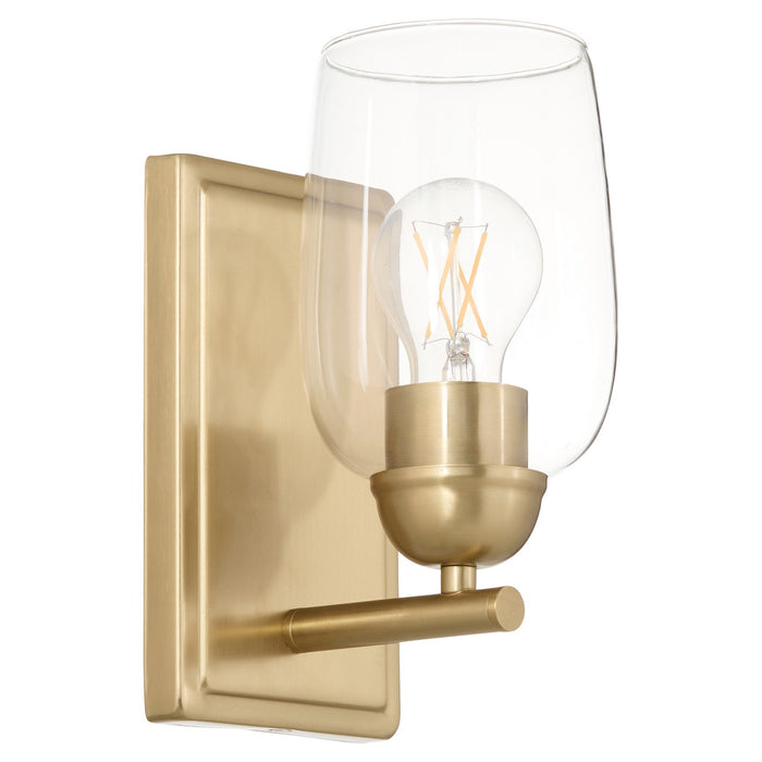 Quorum 5112-1-80 One Light Wall Mount, Aged Brass