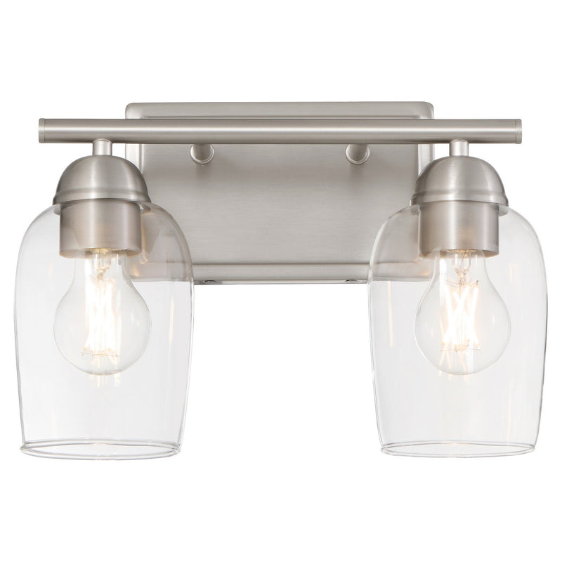 Quorum 5112-2-65 Two Light Vanity, Satin Nickel