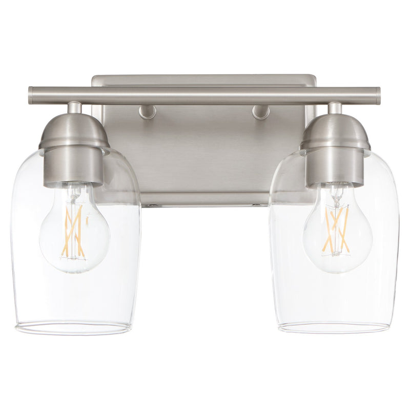 Quorum 5112-2-65 Two Light Vanity, Satin Nickel