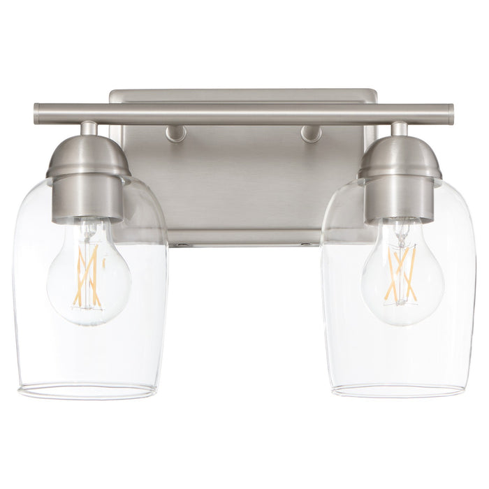 Quorum 5112-2-65 Two Light Vanity, Satin Nickel