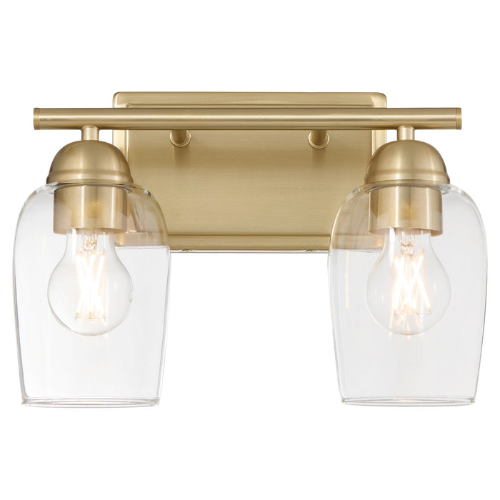 Quorum 5112-2-80 Two Light Vanity, Aged Brass