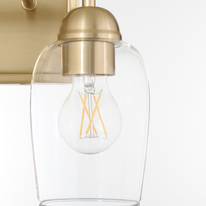 Quorum 5112-2-80 Two Light Vanity, Aged Brass