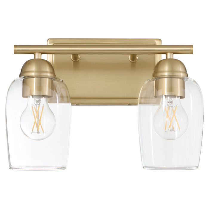 Quorum 5112-2-80 Two Light Vanity, Aged Brass