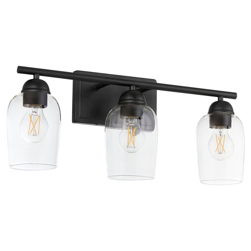 Quorum 5112-3-59 Three Light Vanity, Matte Black