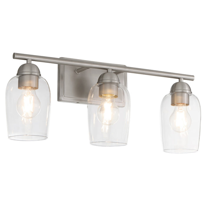 Quorum 5112-3-65 Three Light Vanity, Satin Nickel
