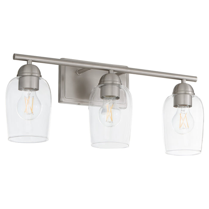 Quorum 5112-3-65 Three Light Vanity, Satin Nickel