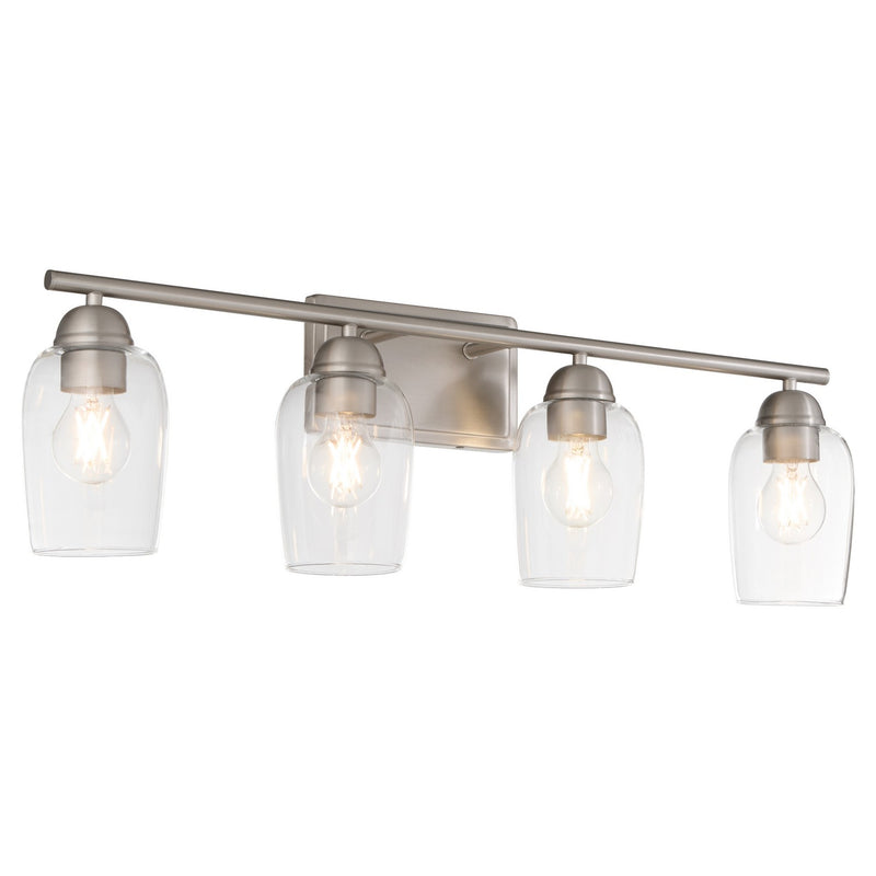 Quorum 5112-4-65 Four Light Vanity, Satin Nickel