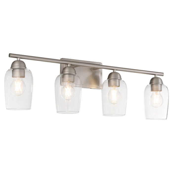 Quorum 5112-4-65 Four Light Vanity, Satin Nickel