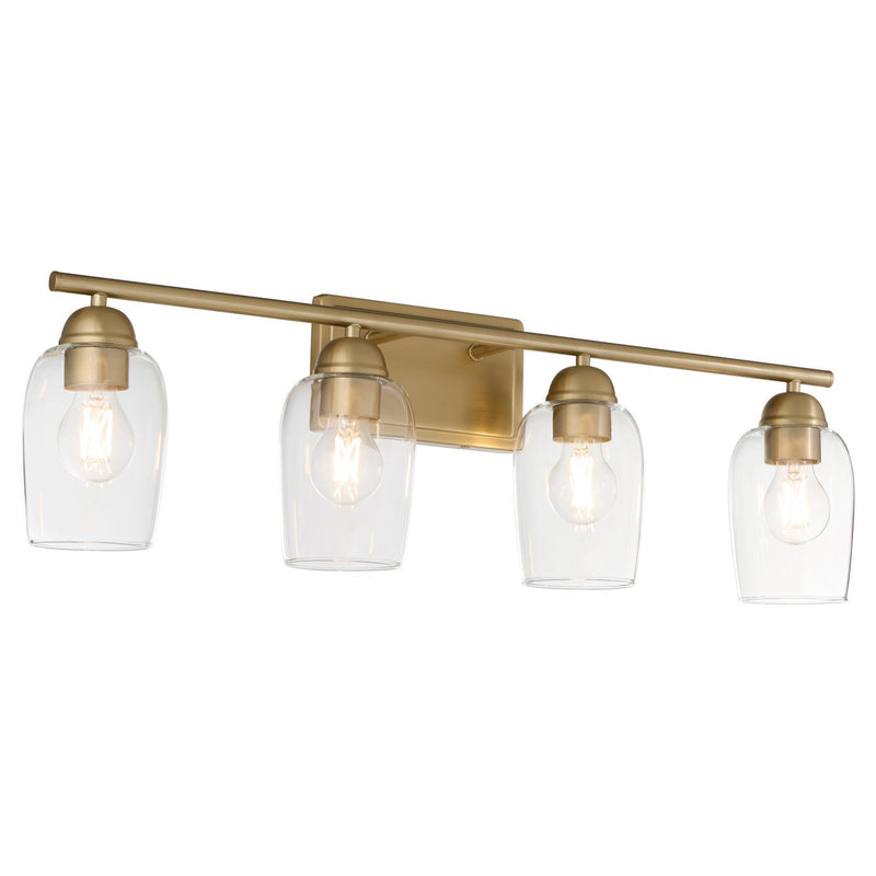 Quorum 5112-4-80 Four Light Vanity, Aged Brass