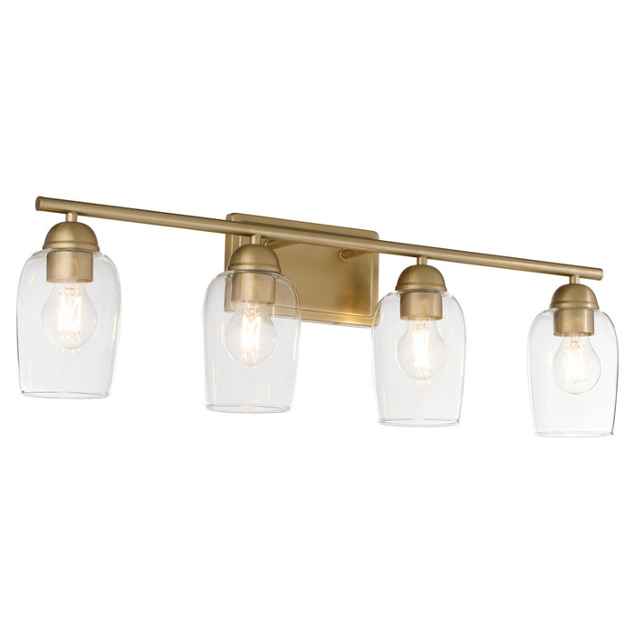 Quorum 5112-4-80 Four Light Vanity, Aged Brass