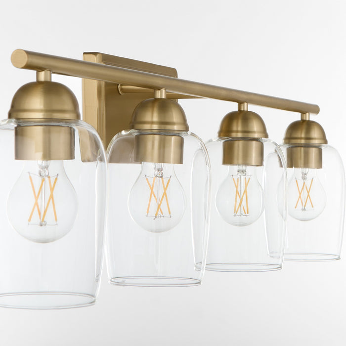 Quorum 5112-4-80 Four Light Vanity, Aged Brass