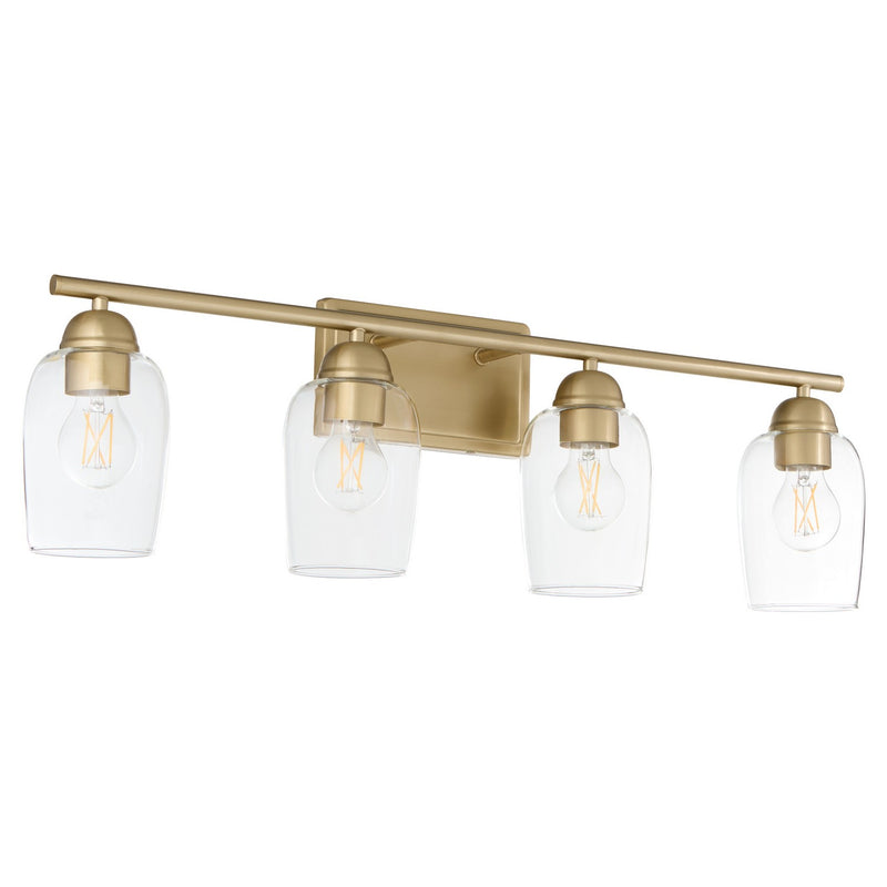 Quorum 5112-4-80 Four Light Vanity, Aged Brass