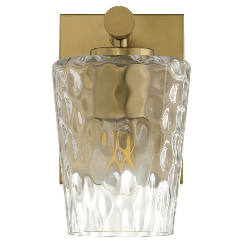 Quorum 5204-1-80 One Light Wall Mount, Aged Brass