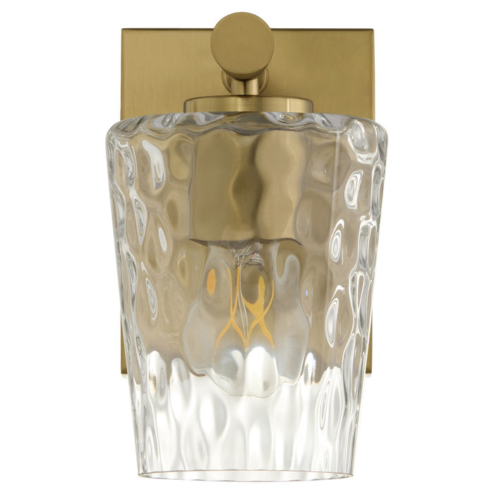Quorum 5204-1-80 One Light Wall Mount, Aged Brass