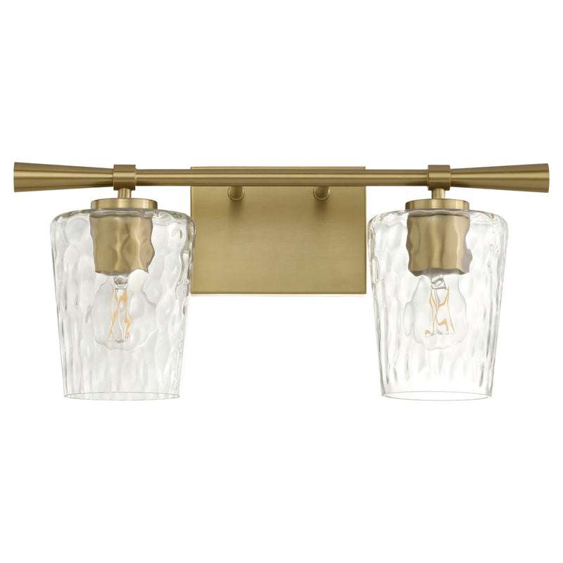 Quorum 5204-2-80 Two Light Vanity, Aged Brass
