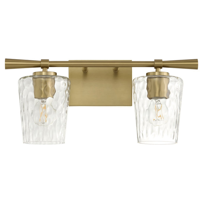 Quorum 5204-2-80 Two Light Vanity, Aged Brass