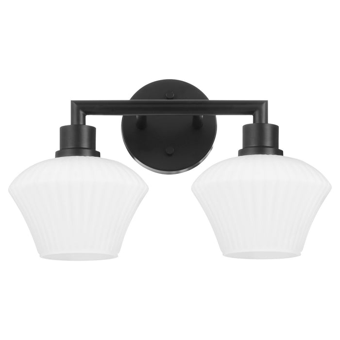 Quorum 5221-2-59 Two Light Vanity, Matte Black