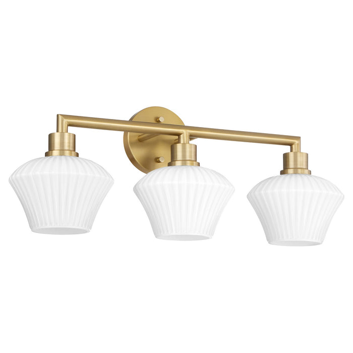 Quorum 5221-3-80 Three Light Vanity, Aged Brass